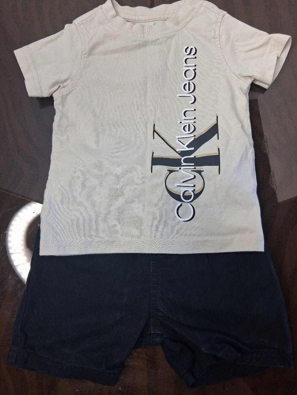Calvin Klein Jeans Toddler Beige Logo Short-Sleeve Tee 12m
